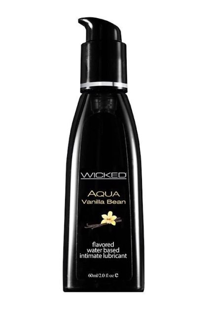 WICKED - Lubrykant smakowy na bazie wody - AQUA VANILLA BEAN FLAVORED 60ML