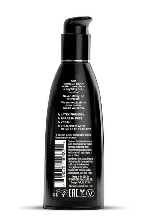 WICKED - Lubrykant smakowy na bazie wody - AQUA VANILLA BEAN FLAVORED 60ML WICKED - Lubrykant smakowy na bazie wody - AQUA VANILLA BEAN FLAVORED 60ML