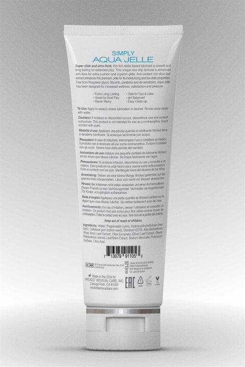 WICKED - Lubrykant na bazie wody - SIMPLY AQUA JELLE 120 ml WICKED - Lubrykant na bazie wody - SIMPLY AQUA JELLE 120 ml