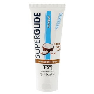 HOT - Żel smakowy - Superglide COCONUT- 75ml edible lubricant waterbased