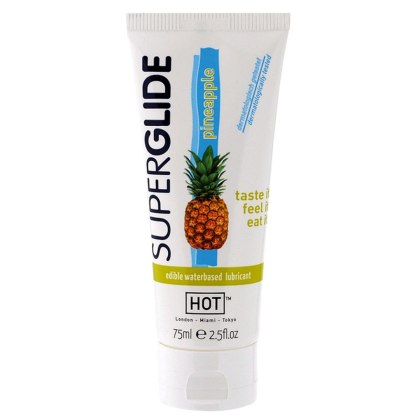 HOT - Żel smakowy - Superglide PINEAPPLE- 75ml edible lubricant waterbased