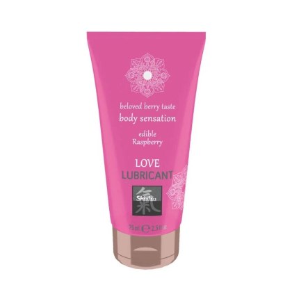 Hot - Żel smakowy - SHIATSU Love lubricant edible RASPBERRY 75 ml