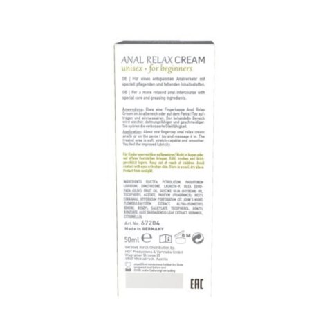 Hot - Żel analny - Shiatsu Anal Relax Cream 50ml