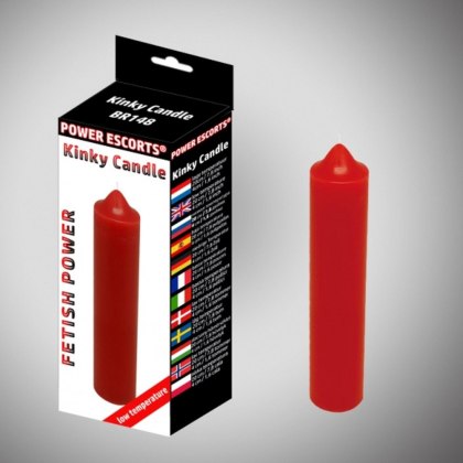 Power Escorts - Świeca do masażu - Kinky candle red low temperature candle 20 cm