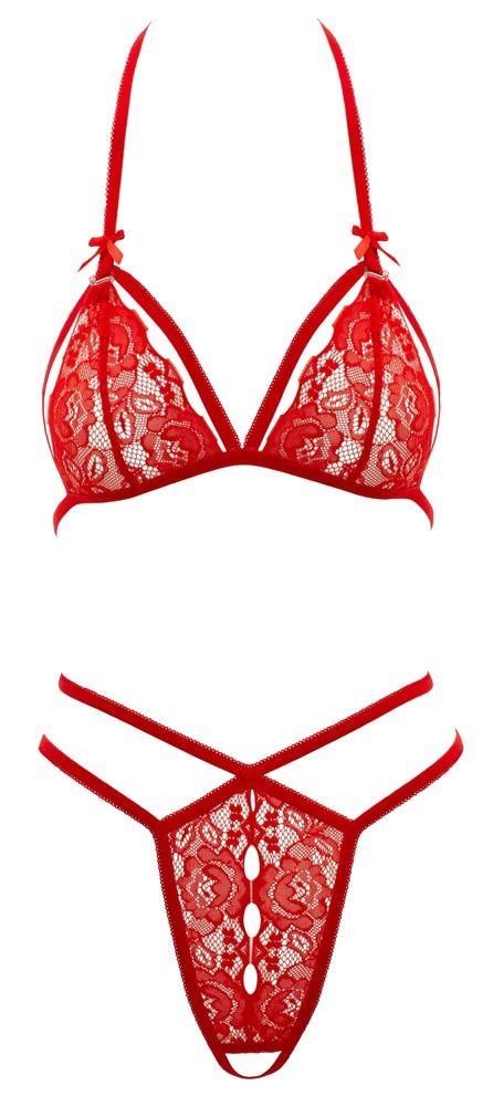 Cottelli - Komplet - Lace Set red L Cottelli - Komplet - Lace Set red L