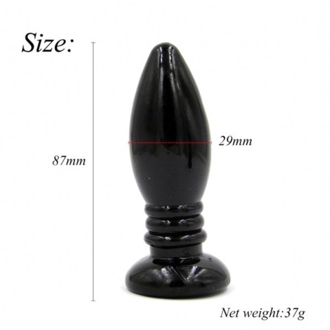 Rocket drill 3,4 inch black anal plug 3,4 inch / 8,7 cm Rocket drill 3,4 inch black anal plug 3,4 inch / 8,7 cm