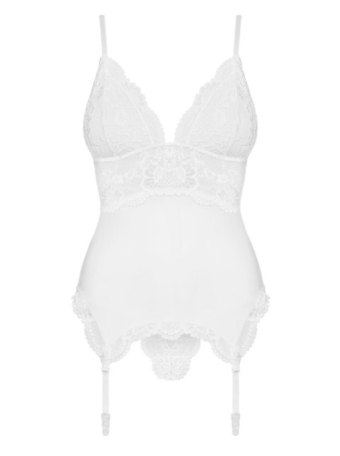 Obsessive - 810-COR-2 gorset i stringi biały S/M Obsessive - 810-COR-2 gorset i stringi biały S/M