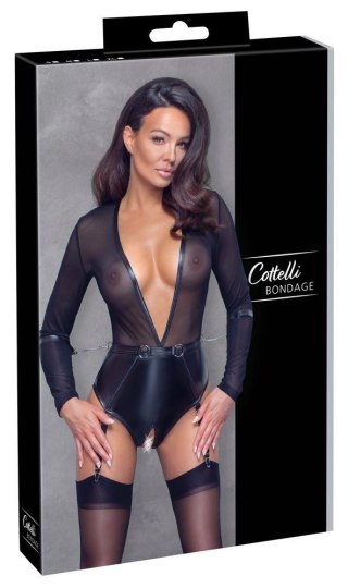 Cottelli - Body z kajdankami - Body black S
