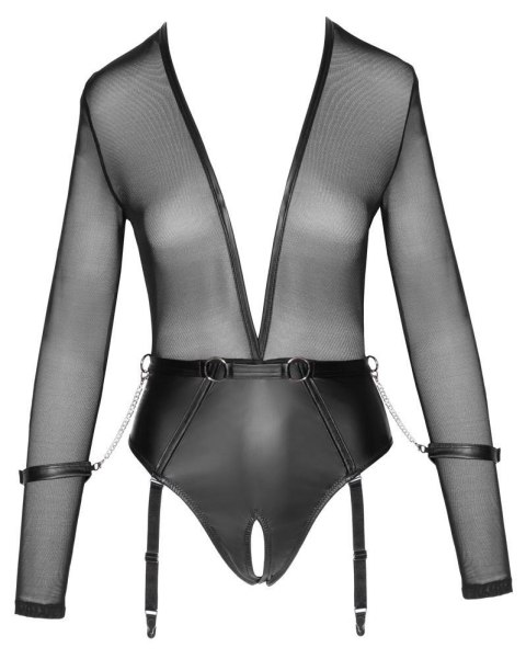 Cottelli - Body z kajdankami - Body black S Cottelli - Body z kajdankami - Body black S