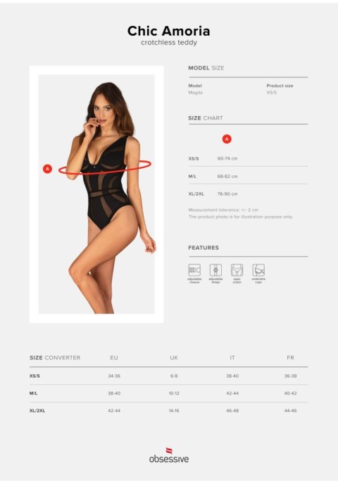Obsessive - Chic Amoria body otwarte M/L Obsessive - Chic Amoria body otwarte M/L
