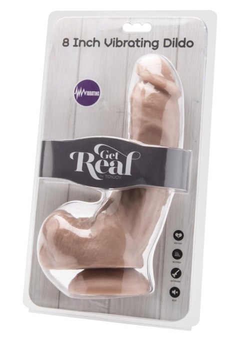 Dildo 8in. with Balls Vibrator Light skin tone Dildo 8in. with Balls Vibrator Light skin tone