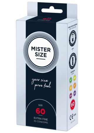 MISTER SIZE 60 mm Condoms 10pcs Natural