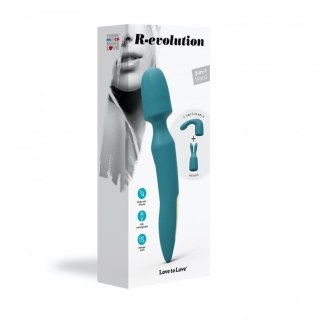 Masażer z wymiennymi głowicami - R-EVOLUTION - TEAL ME