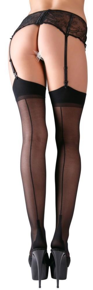 Cottelli - Pończochy - Stockings with seam black 8