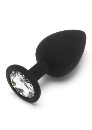 Korek analny z kryształkiem - Diamond Booty Jewel Large Black