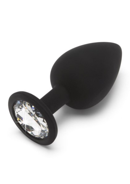 Korek analny z kryształkiem - Diamond Booty Jewel Large Black