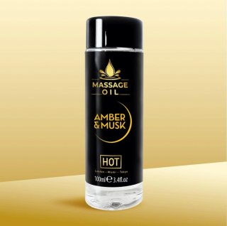 HOT - Olejek do masażu - Massage Oil amber & musk 100 ml