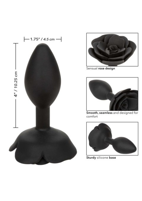 Large Rose Anal Plug Black Large Rose Anal Plug Black