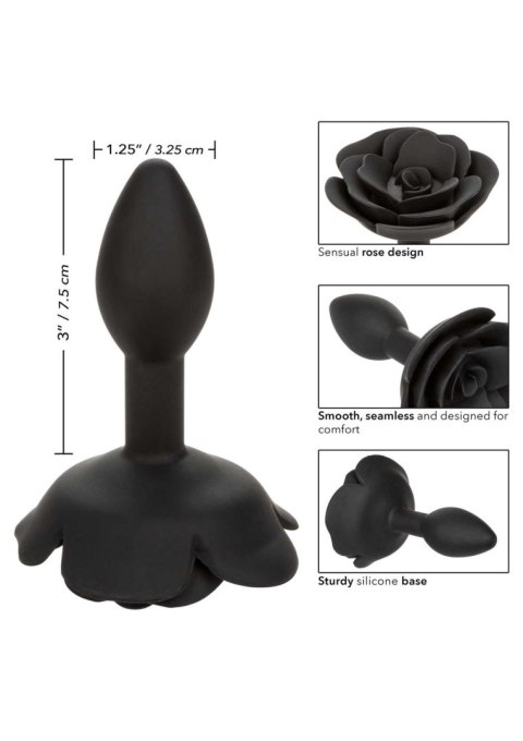 Small Rose Anal Plug Black Small Rose Anal Plug Black