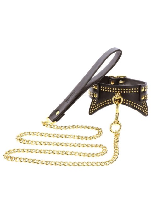 Smycz z obrożą - Studded Collar and Leash Black Smycz z obrożą - Studded Collar and Leash Black
