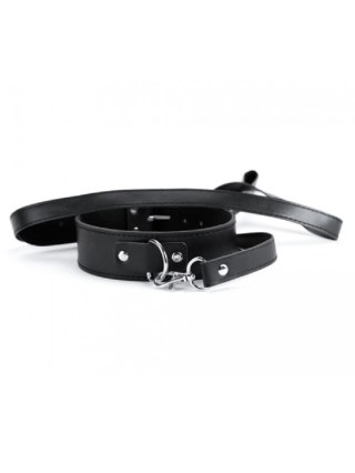 Smycz z obrożą - Black Collar And Leash