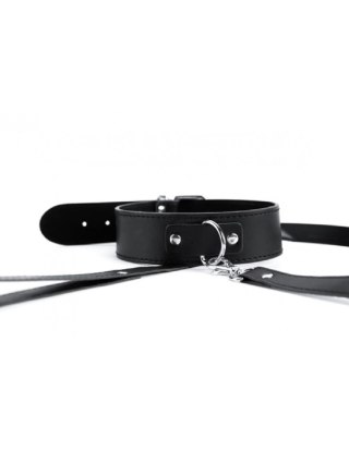 Smycz z obrożą - Black Collar And Leash