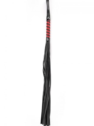 Pejcz - Black Red Long Stripe Flogger
