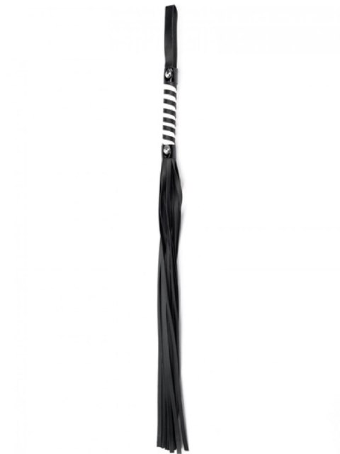 Pejcz - Black White Long Stripe Flogger Pejcz - Black White Long Stripe Flogger