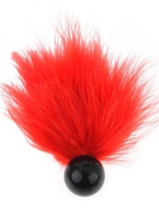 Piórko do łaskotania - Tickler with Ball Red