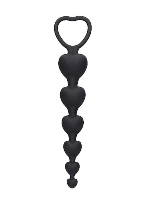 Anal Heart Beads - Black Anal Heart Beads - Black