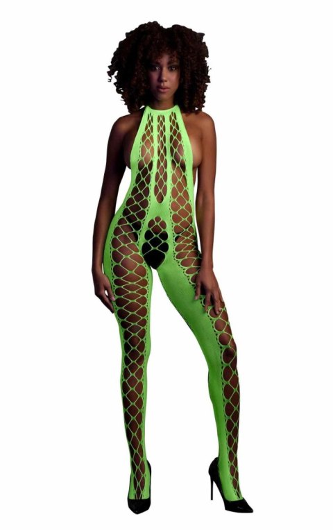 Ouch! - Bodystocking with Halterneck - Green - XS/XL Ouch! - Bodystocking with Halterneck - Green - XS/XL