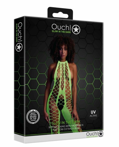 Ouch! - Bodystocking with Halterneck - Green - XS/XL Ouch! - Bodystocking with Halterneck - Green - XS/XL