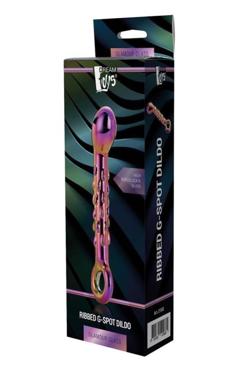 GLAMOUR GLASS RIBBED G-SPOT DILDO GLAMOUR GLASS RIBBED G-SPOT DILDO