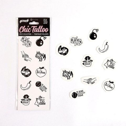 SET of 10 TEMPORARY TATTOOS - SPICY COLLECTION SET of 10 TEMPORARY TATTOOS - SPICY COLLECTION