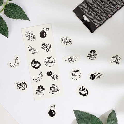 SET of 10 TEMPORARY TATTOOS - SPICY COLLECTION SET of 10 TEMPORARY TATTOOS - SPICY COLLECTION