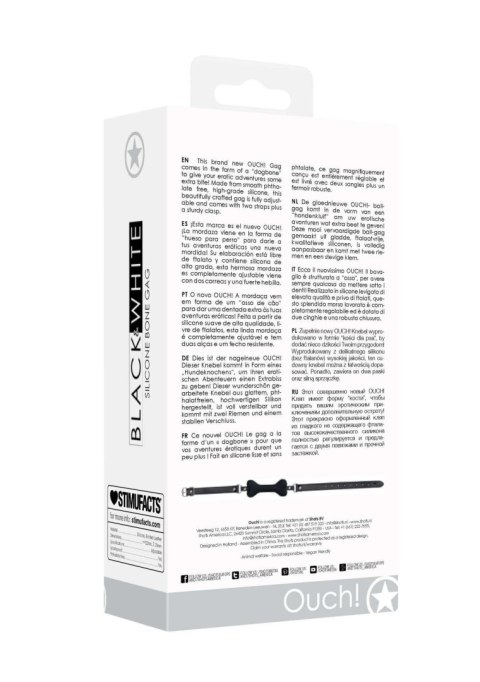 Silicone Bone Gag - With Adjustable Bonded Leather Straps Silicone Bone Gag - With Adjustable Bonded Leather Straps