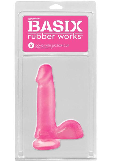 6 Inch Dong with Suction Cup Pink 6 Inch Dong with Suction Cup Pink