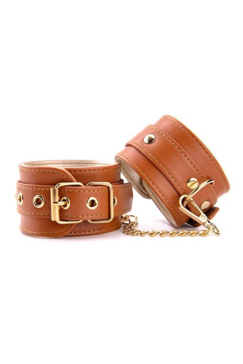 BLAZE ELITE ANKLE CUFFS COGNAC VEGAN LEATHER BLAZE ELITE ANKLE CUFFS COGNAC VEGAN LEATHER