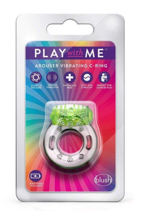 PLAY WITH ME AROUSER VIBRATING C-RING GREEN PLAY WITH ME AROUSER VIBRATING C-RING GREEN