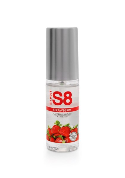 S8 - Żel smakowy na bazie wody - Flavored Lube 50ml Strawberry