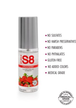 S8 - Żel smakowy na bazie wody - Flavored Lube 50ml Strawberry