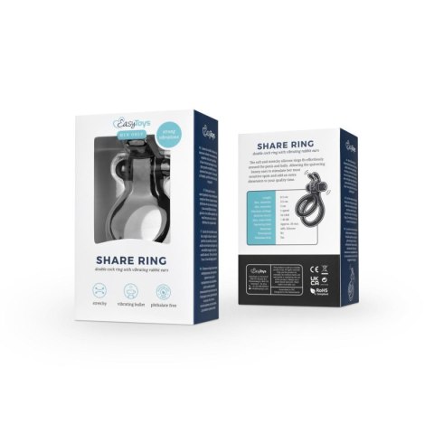 Share Ring - Double Vibrating Cock Ring with Rabbit Ears Share Ring - Double Vibrating Cock Ring with Rabbit Ears