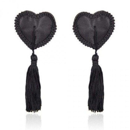 Nasutniki - Heart Nipples Tassels BLACK