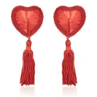 Nasutniki - Heart Nipples Tassels RED