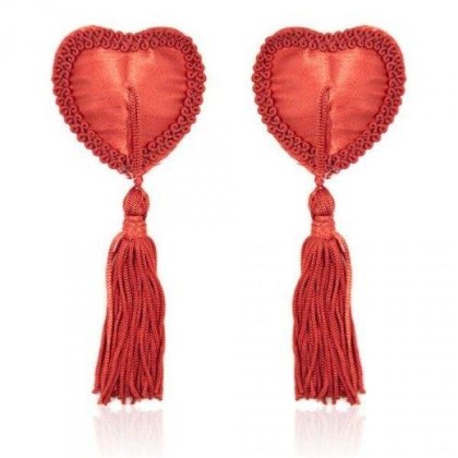 Nasutniki - Heart Nipples Tassels RED