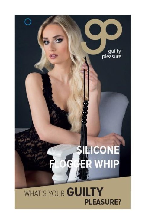 GP SILICONE FLOGGER WHIP BLACK GP SILICONE FLOGGER WHIP BLACK