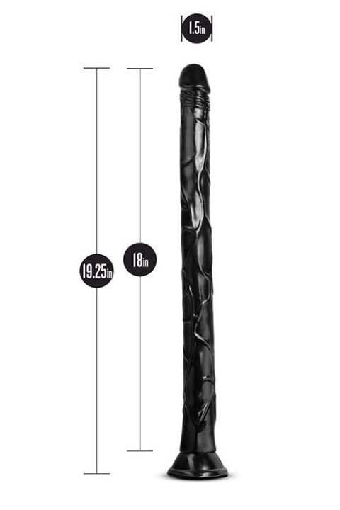 JET BLACK MAMBA 19INCH LONG DILDO BLACK JET BLACK MAMBA 19INCH LONG DILDO BLACK