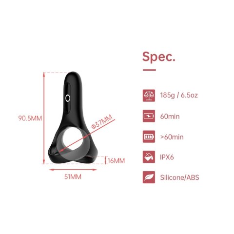 Magic Motion - Rise Smart Wearable Cockring Black Magic Motion - Rise Smart Wearable Cockring Black