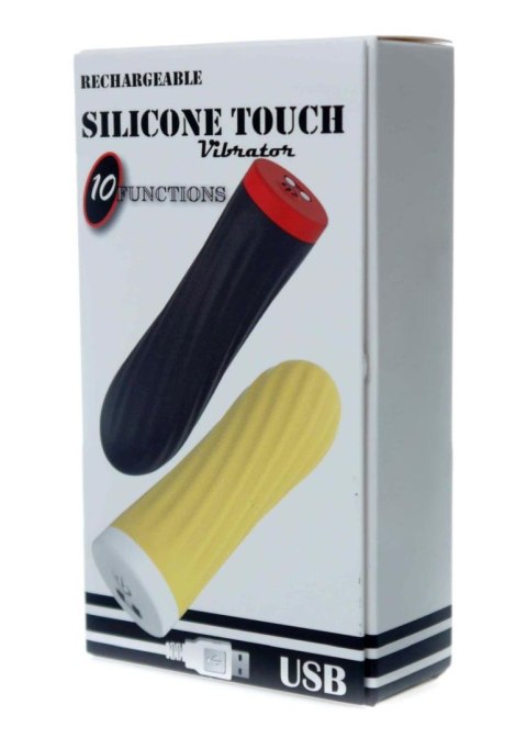Stymulator-Rechargeable Silicone Touch Vibrator USB 10 Functions - Black Stymulator-Rechargeable Silicone Touch Vibrator USB 10 Functions - Black