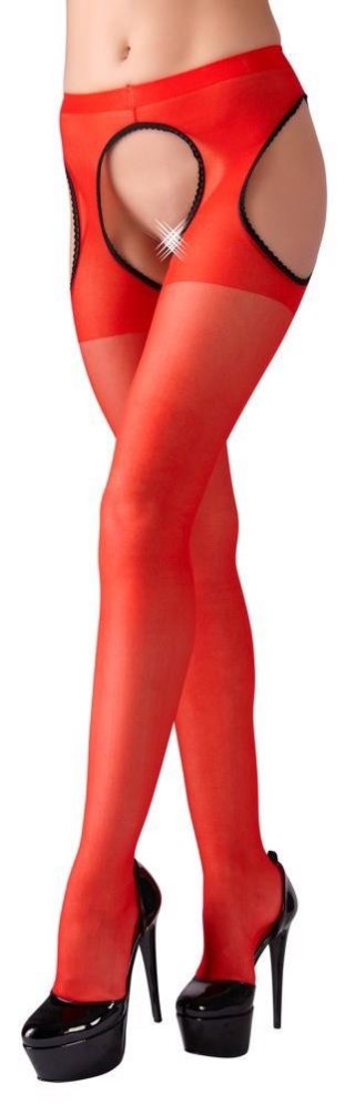 Pończochy - Sex Tights red L/XL